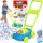 BATTERY POWERED LAWN MOWER FOR KIDS THAT BLOWS BUBBLES + LIQUID