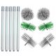 Chimney cleaning set from below 7 m (1.4) with 6 brushes