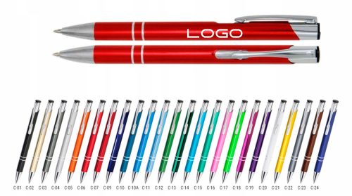 Cosmo promotional metal ballpoint pen with engraving, 100 pieces