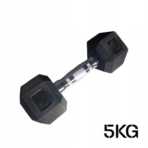  Coated/rubberized fixed dumbbells 1x 5 kg