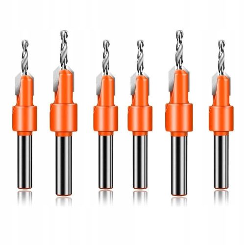 Drill with cornice 6 pieces Drill bits Drill with countersink Drill with chamfer