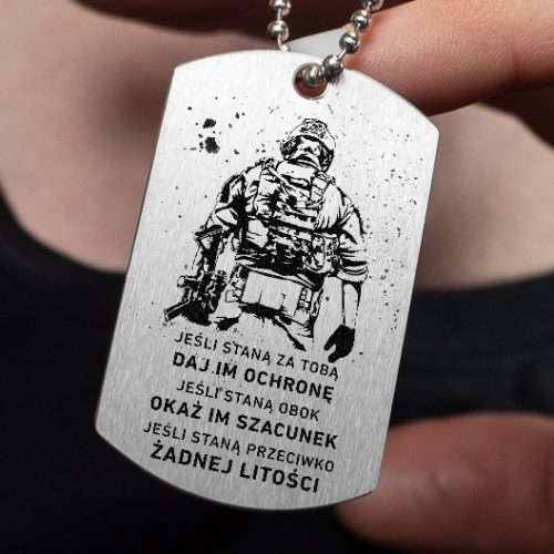  Titanium Military Dog Tag Without Mercy with FREE ENGRAVING