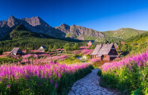PHOTO WALLPAPER FOR THE BEDROOM, LIVING ROOM, GASIENICOWA HALL TATRAS WALLPAPER 390x254