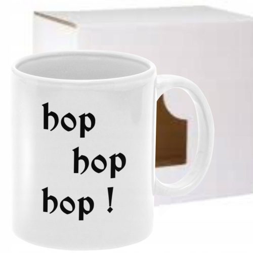 Cool, funny gadgets FUNNY MUG gift series 1670 JAN PAWEŁ + BOX HOP HOP HOP