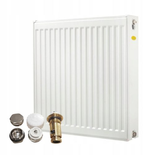 Flat radiator Diamond 833 W white 400 x 600 x 108 mm - connection below