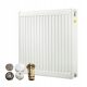 Steel panel radiator Diamond 1667 W white 800 x 600 x 108 mm - connection below