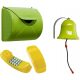 GIGI TOYS accessory set: mailbox, bell, telephone, playground