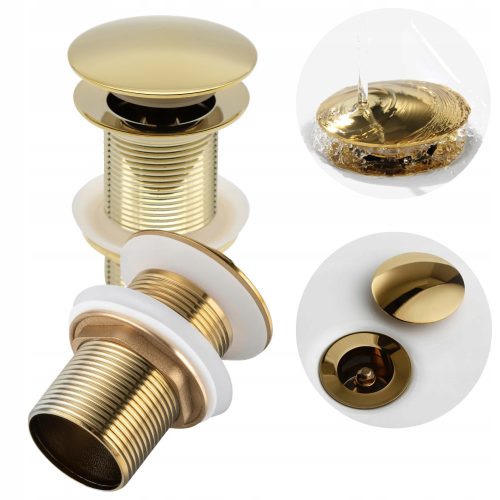 Mativ Clik Clak drain plug without overflow, gold