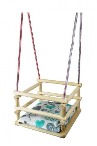 WOODEN GARDEN SWING WITH BĄCZEK CUSHION NEW 2024