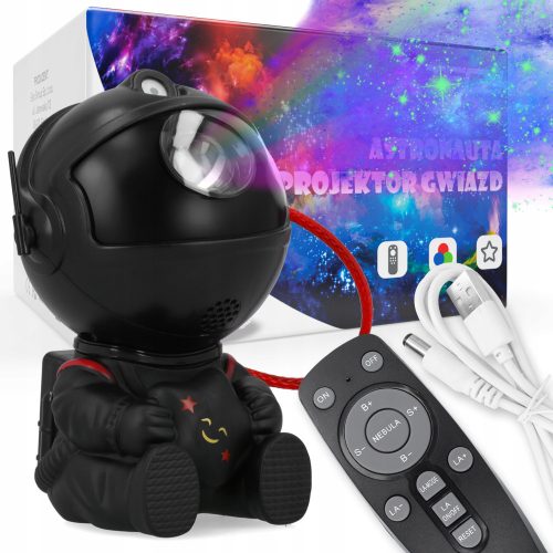  STAR PROJECTOR ASTRONAUT SITTING NIGHT LAMP FOR CHILDREN XTECH BLACK