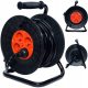 Meister roll extension cable 25 m, 4 pcs. sockets, black