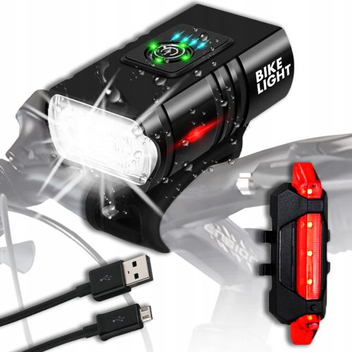  Retoo bicycle lighting LED bicycle light front 1600 lumen strong + rear 1600 lm battery