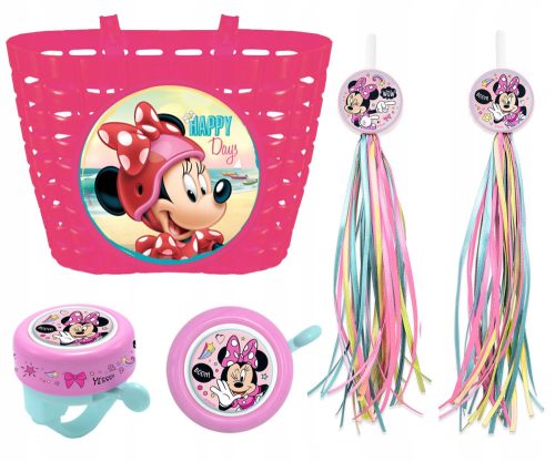  Seven Minnie Mouse Bicycle Basket, Pink