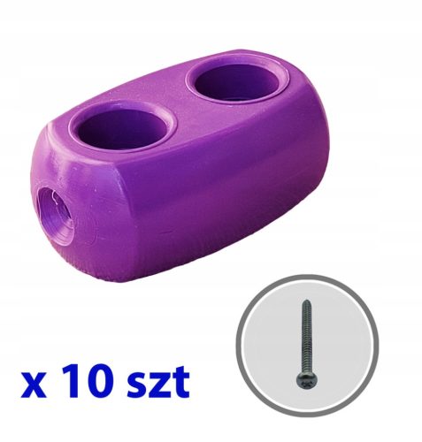 SUN - PARALLEL CONNECTOR FOR ROPES 18 mm PLAYGROUND PURPLE - VT - 10 pcs