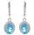  HANGING SILVER EARRINGS RHODIUM PLATED MARQUISE SWISS TOPAZ NATURAL