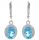 HANGING SILVER EARRINGS RHODIUM PLATED MARQUISE SWISS TOPAZ NATURAL