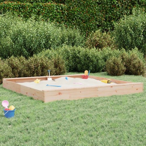 SQUARE SANDBOX WITH SEATS, PINE WOOD