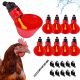 10 x Automatic Water Beaters for Chickens and Birds, Free Drill Chicken Set