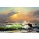 Images au mur PEINTURE SUR TOILE COUCHER DE SOLEIL AU BORD DE LA MER GRAND 100 x 70 POUR LA CHAMBRE, LE SALON