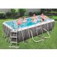 POOL WITH FRAME LADDER ACCESSORIES 412x201x122cm