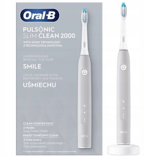 Oral-B Pulsonic Slim Clean 2000 electric toothbrush, grey