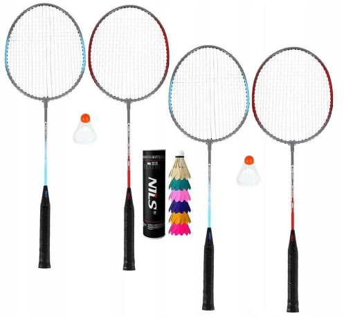 2× set of rackets with shuttlecock Nils NRZ002 + set of shuttlecocks Nils 14-30-133