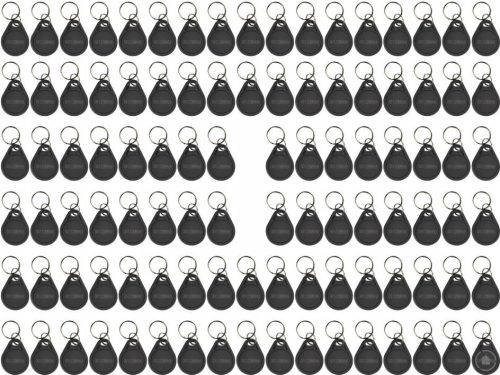 Set of 100pcs proximity key fobs, 125kHz RFID tag, gray. Quality!