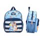  Blue Backpack with Pocket (625-4669) Blue and Bingo