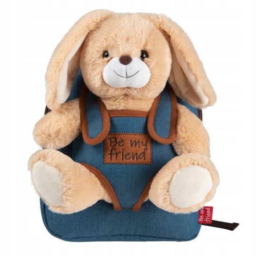  Perletti kindergarten backpack with one compartment for boys and girls. Brown and beige tones, blue tones