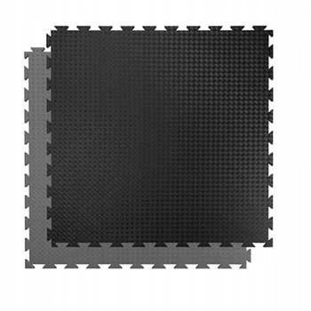 Puzzle Mat Black and Grey 100 x 100 x 2 cm