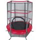 Trampoline with net, black and red, diameter 137 cm