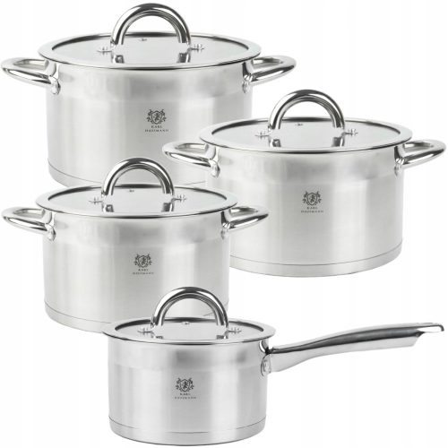 Set de cuisine Karl Hausmann Grace, en acier inoxydable, 8 pièces.