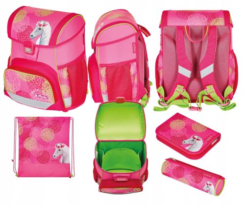  Herlitz Loop Plus Bloomy Horse Schulranzen-Set