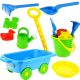 WAGON, KARROW, SAND SET, BUCKET, WATERING CAN