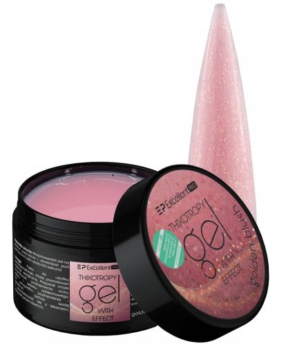  Excellent PRO Gel With Particles Thixo Gel With Effect Golden Blush 15g