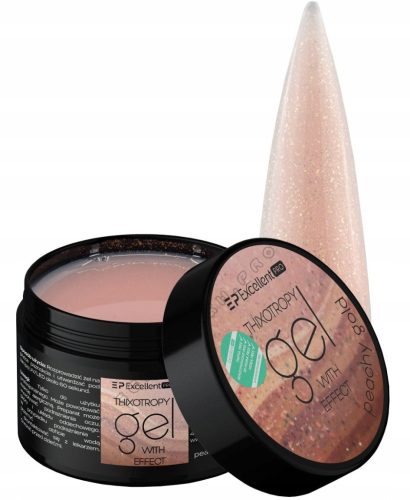 Excellent PRO Thixotropy LED-UV gel with effect Peachy Gold 15g