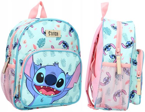  Kindergarten backpack with one compartment, Lilo and Stitch Vadobag, boys, girls, shades of blue, shades of pink, multicolored