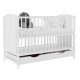  BRUNO bed with drawer white 120x60