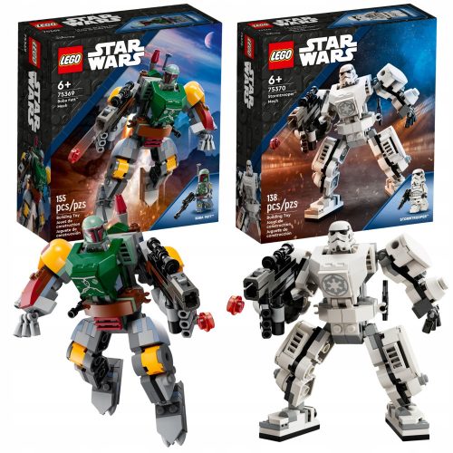  LEGO Star Wars 75370 Stormtrooper Mech + LEGO Star Wars 75369 Boba Fetts Mech