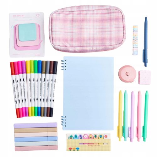  Large creative stationery set in pastel colors as a gift