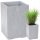  Flowerpot 40 cm x 40 x 58.7 cm, diameter 39 cm, plastic in the colors grey and silver