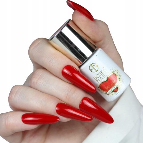  Red Hybrid Nail Polish Crazy In Love One Love no. 450 Boska Nails 6 ml