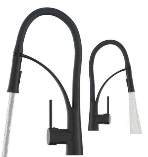 Granitan NEXO floor-standing kitchen faucet, black