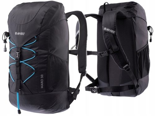 HI-TEC Maro 30 Black Durable and Ergonomic Backpack for Hiking and Urban Use