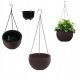  TEKAN flowerpot, 29.5 cm x 29.5 x 18 cm, diameter 29.5 cm, plastic in brown and beige tones