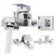 Granitan CARO wall-mounted bath and shower faucet, chrome