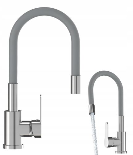 Granitan GRADO floor-standing kitchen faucet, grey