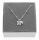  Silver necklace with the letter M or other natural pearl NATURAL STONE 45 cm