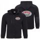 Corporate work fleece with hood and L-logo embroidery