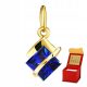  Gold pendant blue zircon 333